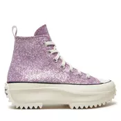 Modne superge Converse Run Star Hike Platform Glitter A10096C Roza