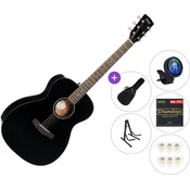 Cort L60 SET 2 Black Gloss Akustična kitara Jumbo