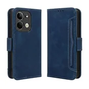 GS Ovitek s preklopom za Xiaomi Redmi 17 4G/5G, reža za kartico, temno moder