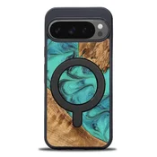 shumee Unikaten ovitek Bewood za Google Pixel 10/10 Pro - turkizen z MagSafe