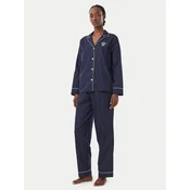 LAUREN RALPH LAUREN Pižama ILN92545 Mornarsko modra Regular Fit