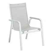 Kettler Basic Plus vrtna stolica, sklopiva, aluminijska, bijela/svijetlo siva