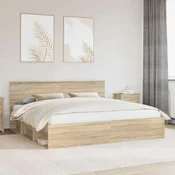 vidaXL vidaXL Konstrukcija postelje Sonoma 200 x 200 cm Masivno borovo les, (5000103590)