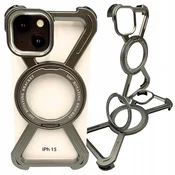Ovitek za iPhone 15 Armed Magsafe Metal Case Titanium 360 Holder