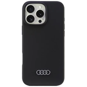 Maska Audi Silikonska maska za iPhone 16 Pro Max 6,9 crna tvrdi kucište (AU-LSRIP16PM-Q3/D1-BK)
