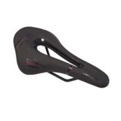 Kolesarski sedež ShortFit 250x144 mm črne in vijolične barve