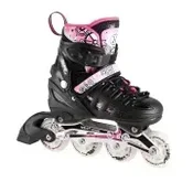 shumee NH10905 4v1 roza LED rolerji z nastavljivo hokejsko lopatico nils extreme - 5907695520156