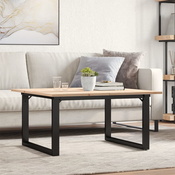 Stolic za kavu O-oblika 80x80x45 cm borovina i celik