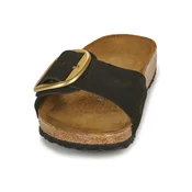 Usnjeni natikači Birkenstock Madrid Big Buckle ženski, črna barva