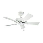 Kichler KLF-KEVLAR-42-WHT - Stropni ventilator KEVLAR pr. 107 cm IP44