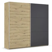 Boxxx omara Z DRSNIMI VRATI, temno siva, hrast artisan