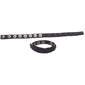 ROUGE Leather Single Multi Snap Cock Strap with Silver Buttons