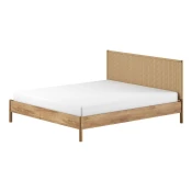Zakonska postelja iz masivnega hrasta brez letvenega dna 180x200 cm v naravni barvi Olive Rope – Vipack