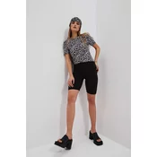 WOMENS SHORTS L-SH-4007 BLACK