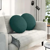 Jastucici za sjedenje 2 pcs Tamnozelena O50 x 19 cm tkanina
