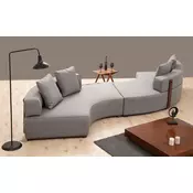 Atelier del Sofa Ugaona garnitura Gondol 105x70x380cm Siva