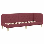 Vidaxl Kotna postelja Vinorodna rdeča 80 x 200 cm blago