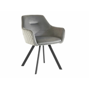 Stol Tulsa 602 Siva, 80x59x61cm, Blago, Kovina, Naslonjala za roke