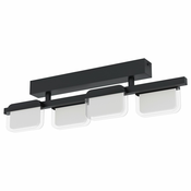 EGLO LED plafonjera ERVIDEL 18 W 62,5 cm crna 4 svetla 3000K 98874