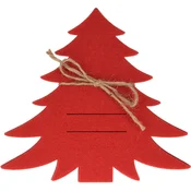 X-Mas Tree rdeča torbica za jedilni pribor,komplet 4 kosov