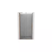 Mexen Velar L drsna tuš vrata 100 cm, prosojna, brušeni baker - 871-100-003-01-65