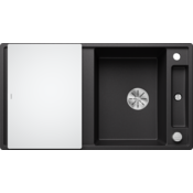 Blanco pomivalno korito AXIA III 5 S InFino SILGRANIT desko steklo, z daljin. prim. - GRAFIT