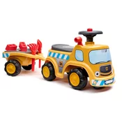 Falk Traktor Baby JCB s volanom, trubom i prikolicom
