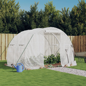 Staklenik s celicnim okvirom bijeli 6 m2 3 x 2 x 2 m