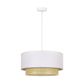 Duolla - Luster na sajli BOHO 1xE27/15W/230V precnik 45 cm krem/ratan