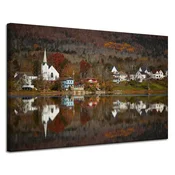 shumee Slika na platnu Arhitektura Mesto 120x80 cm Vas Jesen