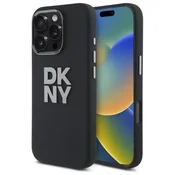 1 to 3 OVITEK DKNY ZA IPHONE 16 PRO MAX 6.9 TRDO OVITEK TEKOČI SILIKON S KOVINSKIM LOGO