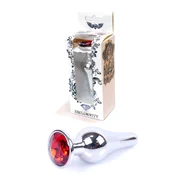 Jewellery Silver BUTT PLUG- Red
