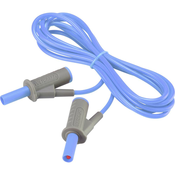 VOLTCRAFT Visokofleksibilni varnostni merilni kabel [lamelni vtič 4 mm-lamelni vtič 4 mm] 2 m modre barve MSB-501 10 A