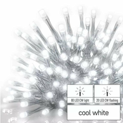 Emos Standard LED venec, s časovnikom, 2,5m, zunanji, utripajoč, hladno bel