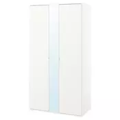 VIHALS Garderober s 2 vrata, bela, 105x57x200 cm