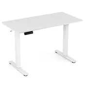 COSTWAY Višinsko nastavljiva električna pisalna miza rjave barve 120 x 60 x 73 - 122 cm, (5000194709)