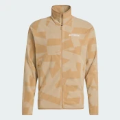 adidas Terrex Multi Printed Full-Stripe flis jopa z zadrgo, kartonska/bela cargo (L)