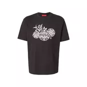 HUGO Majica Dangen 50558415 Črna Relaxed Fit