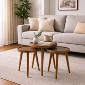 Hanah Home set od 3 umetnutih stocica Polen 3, orah