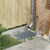 vidaXL Rešetka srebrna 50 x 35 x 2 cm Jeklo vroče pocinkano