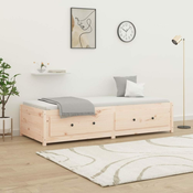 Greatstore Dnevna postelja 90x200 cm trdna borovina