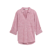 TOM TAILOR Bluza temno roza/bela