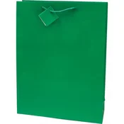 PIGO Vrečka darilna 330x457x102 platificirana mat - zelena