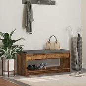 vidaXL Haldna klop z blazino s polico Star les 103 x 38 x 45 cm