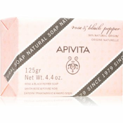 Apivita Natural Soap Rose & Black Pepper cvrsti sapun za cišcenje 125 g