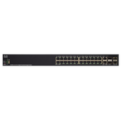 Cisco CISCO SG350X-24P-K9-EU Switch: L3 managed, 24 x 10/100/1000 + 2 x 10GE combo + 2 x 10GE SFP+, rack-mountable, PoE (SG350X-24P-K9-EU)