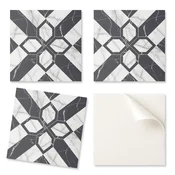 shumee Samolepilna vinilna stenska dekoracija z geometrijskim marmornim vzorcem 9x30x30 cm