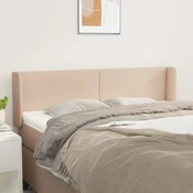 Vidaxl vidaXL Vzglavnik s krilci, kapučino, 147x16x78/88 cm, umetno usnje