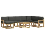 Set vanjskih sofa s jastukom 9 pcs Bijela i antracit