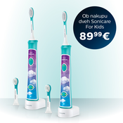 SONICARE SONICARE Kids komplet HX6322+HX6322 2X modra, (687581)